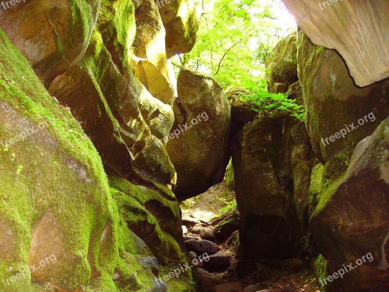 Rock Sand Stone Devil's Canyon Sachsen Nature Park Südeifel