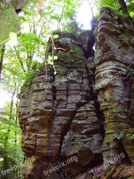 Rock Sand Stone Devil's Canyon Sachsen Nature Park Südeifel