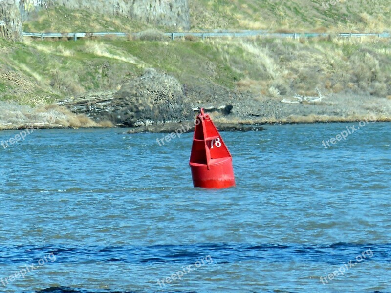 River Buoy Water Blue Free Photos