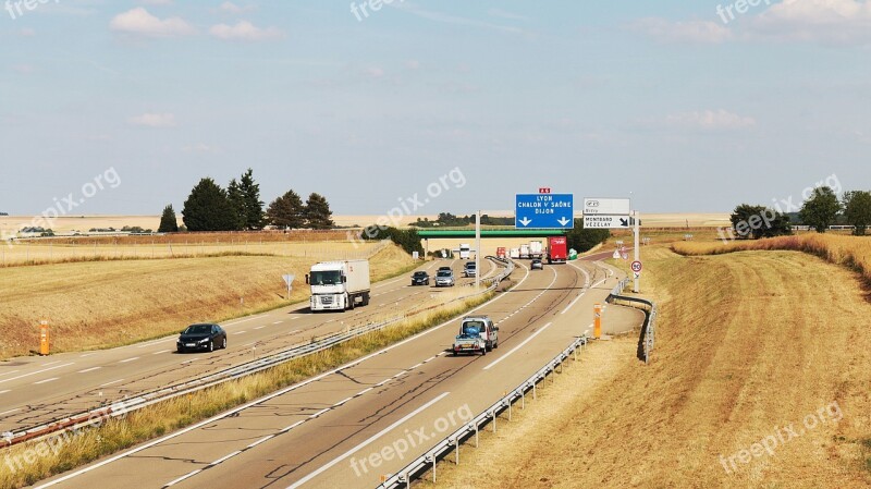 Highway Communication Channel Automobile Transport France