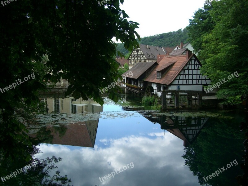 Blautopf Mirroring Water Blaubeuren Truss