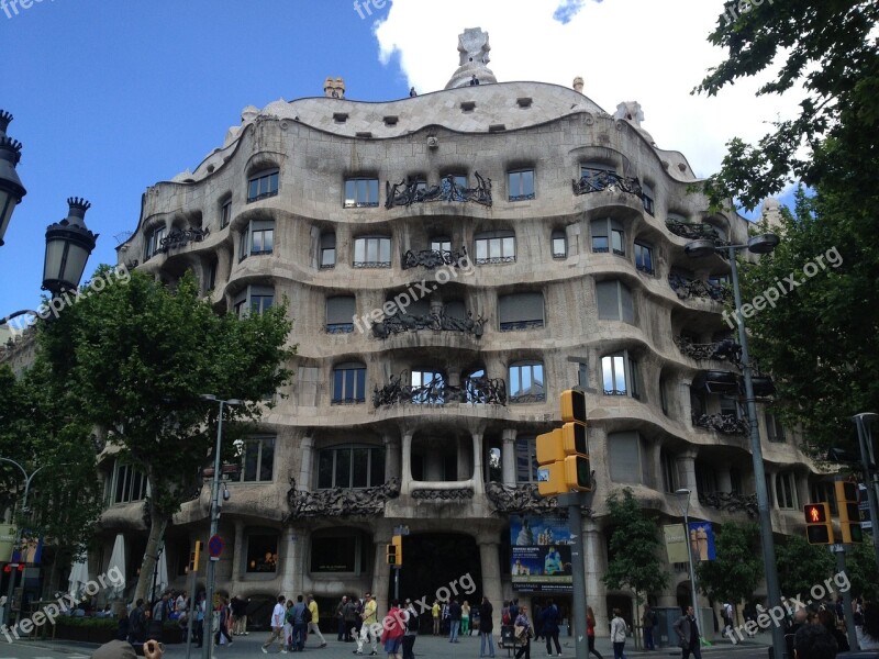 Barcelona Building Gaudi Architecture Spain