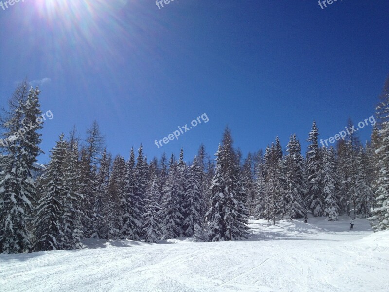 Ski Snow Sun Winter Landscape