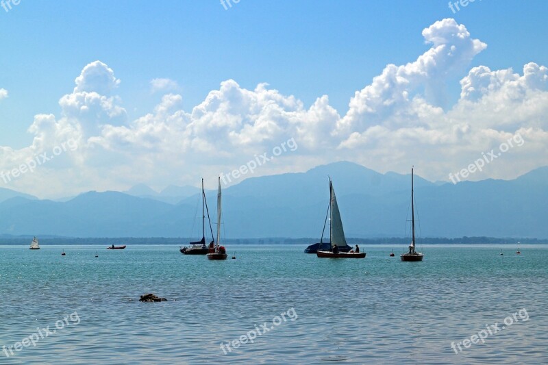 Sailing Vessel Sailing Boat Boat Lake Blue