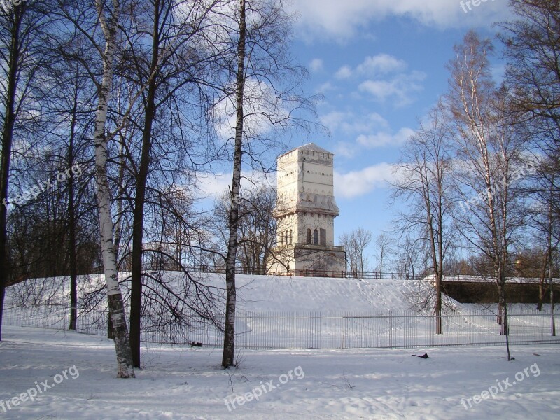 The Palace Ensemble Tsarskoe Selo St Petersburg Russia Russia Winter Snow