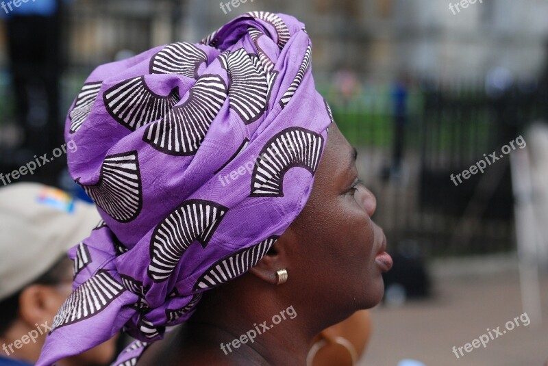 Head Scarf Patterned Texture Print