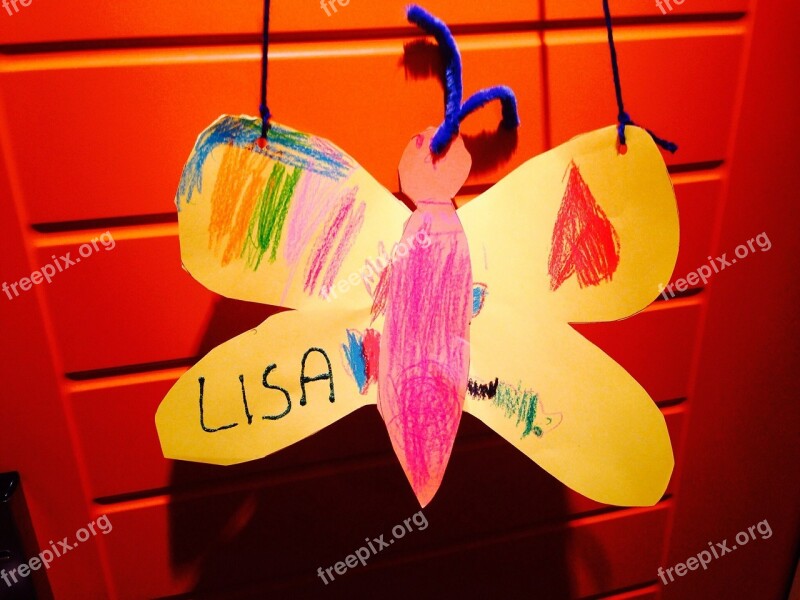 Name Butterfly Nameplate Children Tinker