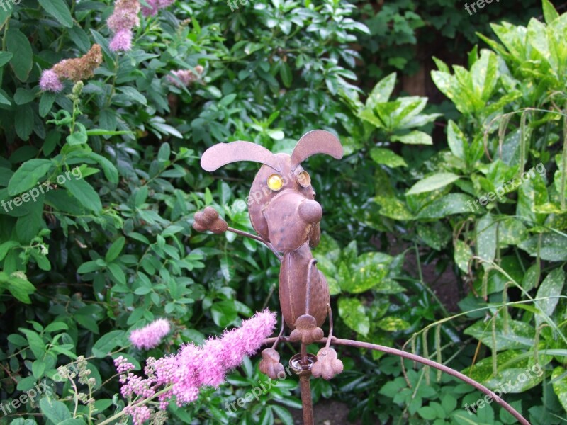 Garden Gnome Metal Dog Decoration Garden