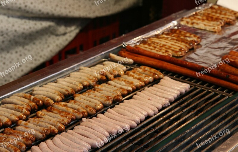 Grill Sausage Hot Meat Barbecue