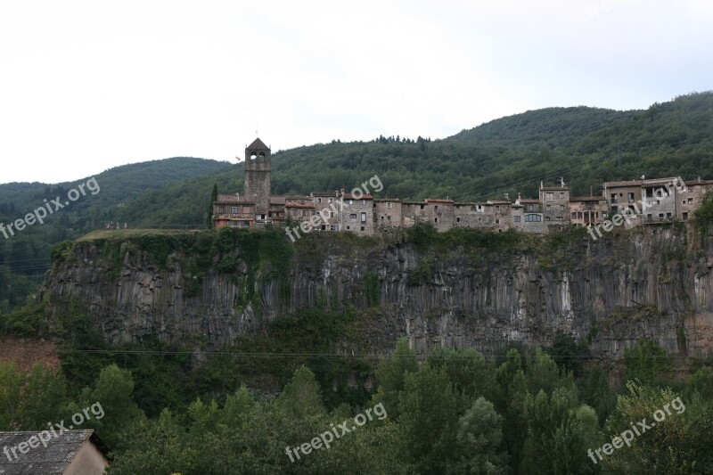 Village Rock Countryside Picturesque Mountain