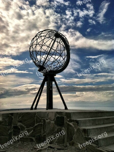 North Cape Norway Globe Sky Free Photos