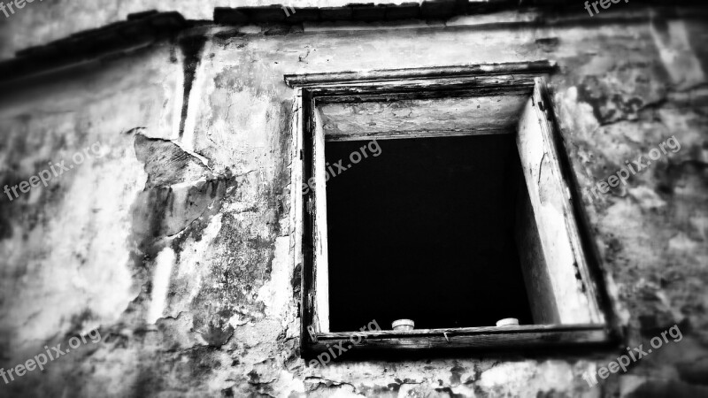 Window Old Rural Wooden Window Frame