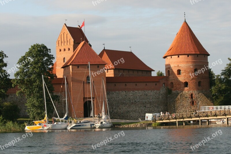 Trakai Lithuania Castle Lake Summer