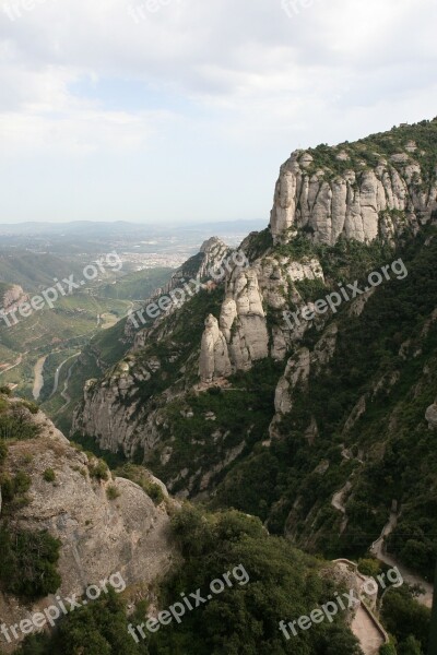 Mountains Spain Montserrat Free Photos