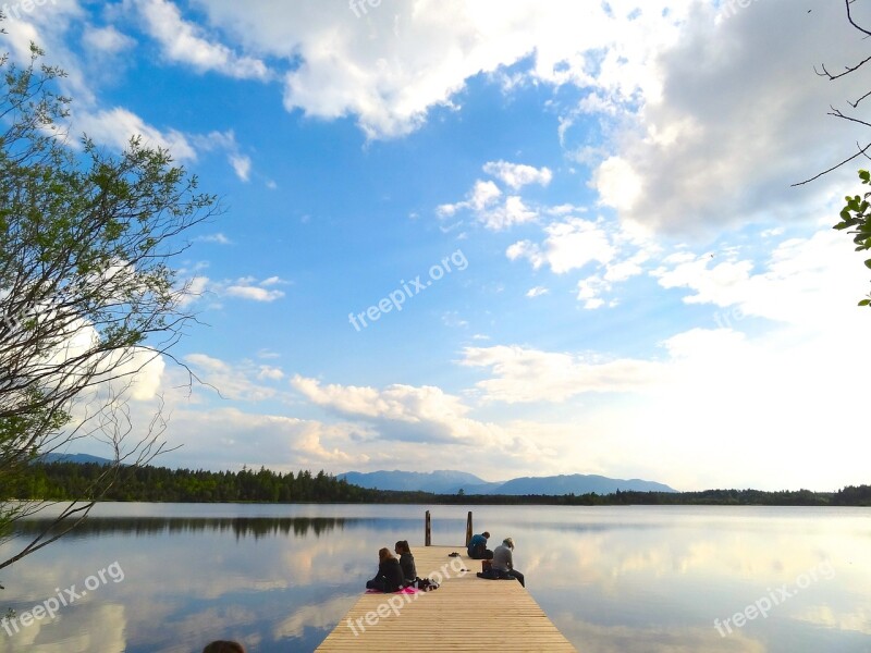 Pier Lake Holiday Sky Clouds