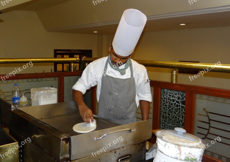 Cook Cooking Dosa Pancake Snack