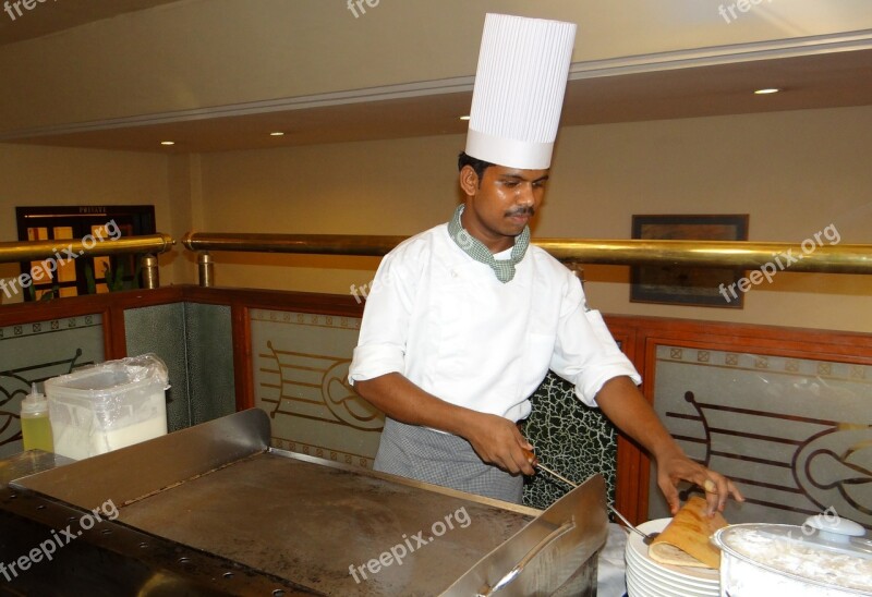 Cook Cooking Dosa Pancake Snack