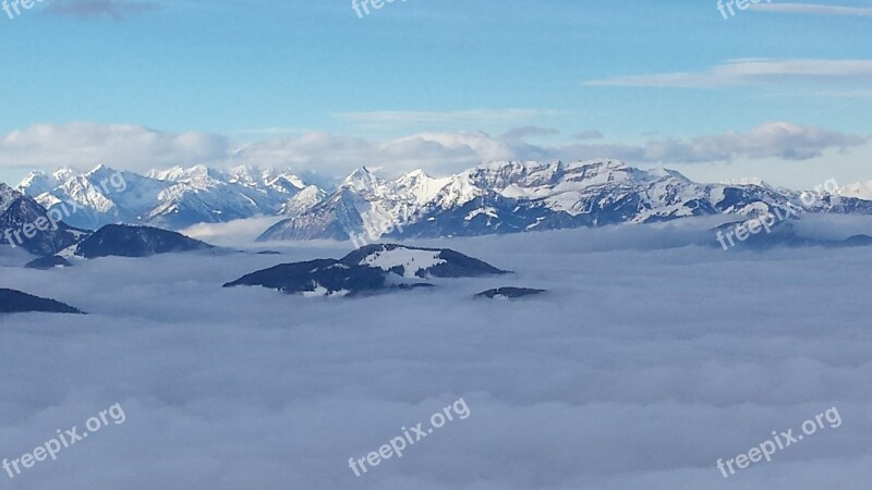 Clouds Mountains Panorama Sky Outlook