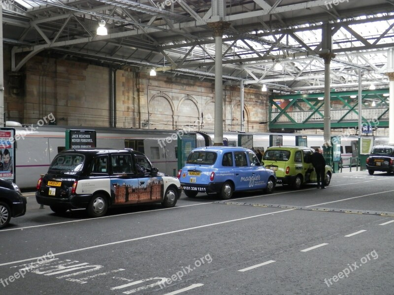 Taxi Station Edinburgh Scotland Free Photos