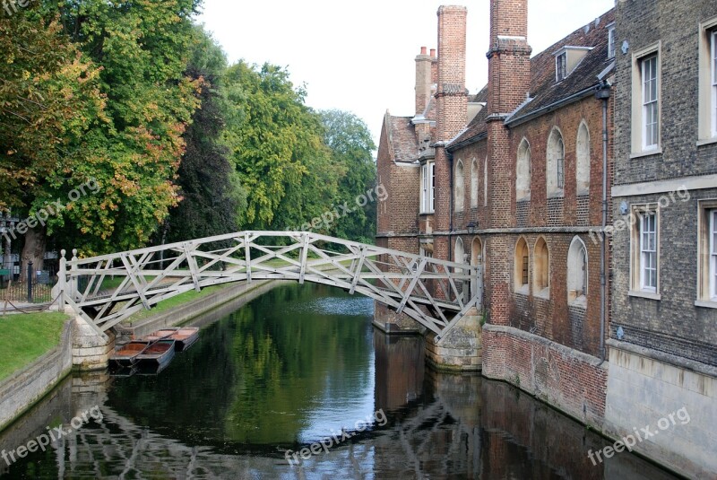 Wooden Bridge River Architecture Buildings