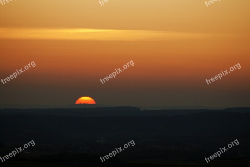 Sunrise Sunset Sun Sky Landscape