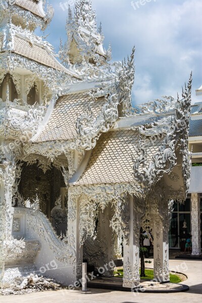 White Temple Chiang Rai Thailand Asia Free Photos