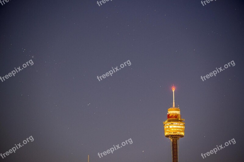 Sydney Australia Centrepoint Tower Stars Dawn