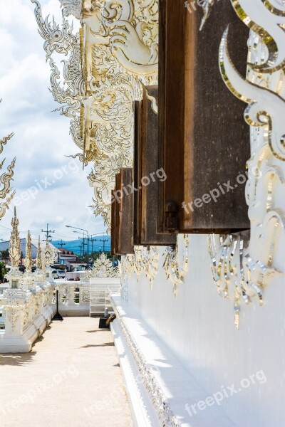 White Temple Chiang Rai Thailand Asia Free Photos