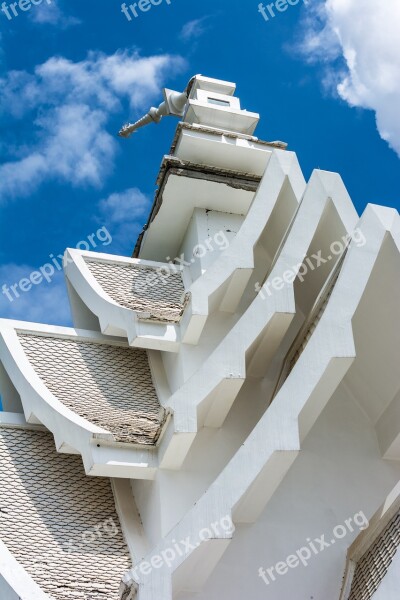 White Temple Chiang Rai Thailand Asia After The Earthquake