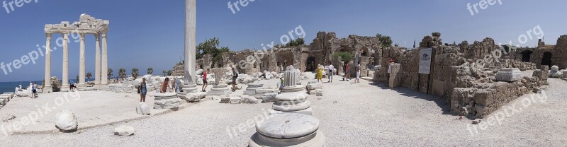 Antiquity Temple Ruin Corinthian Columnar