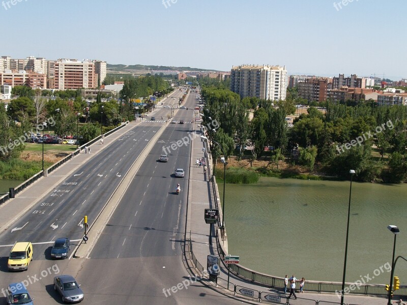 Saragossa Santiago Bridge Spain Free Photos