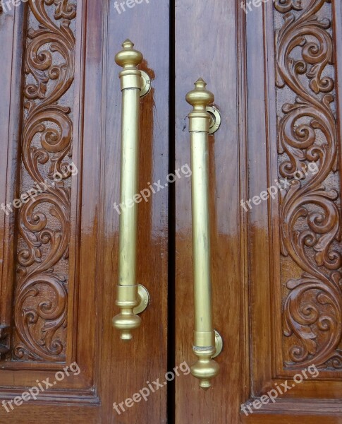 Door Handle Ornate Antique Brass India