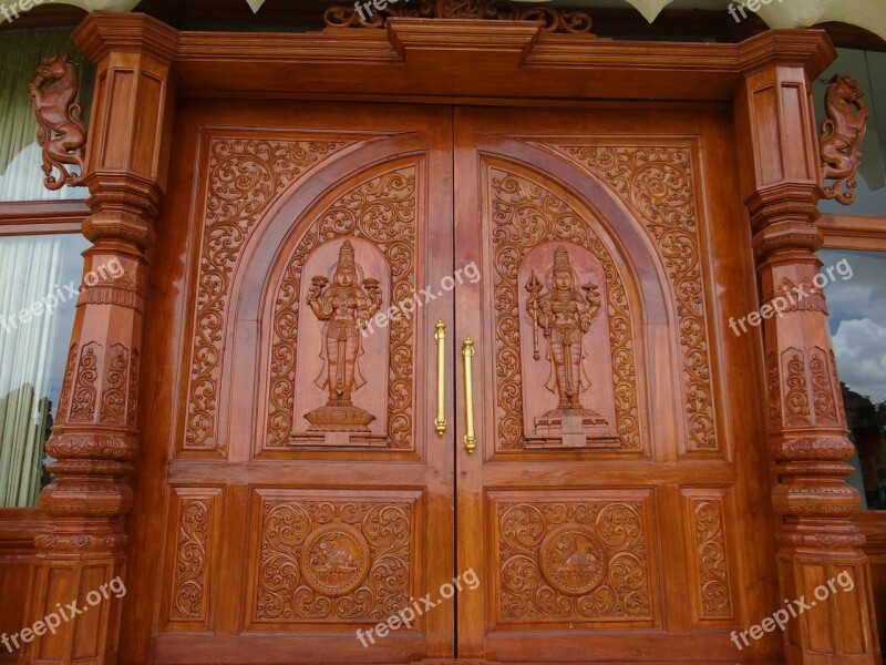 Ornate Door Wooden Carved Art Of Living International Center