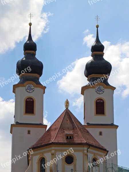 Architectural Style Church Bavaria Onion Dome Turrets