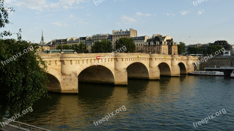 Paris Bridge Pont Neuf Its Water