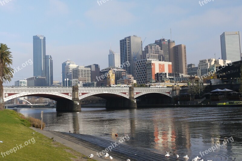 River Banks City Sun Melbourne Free Photos