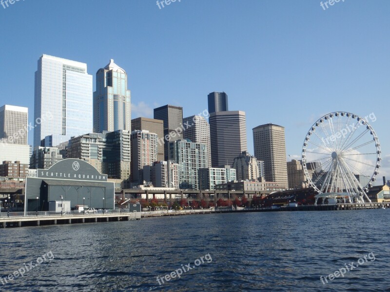 Seattle Skyline City Northwest Free Photos