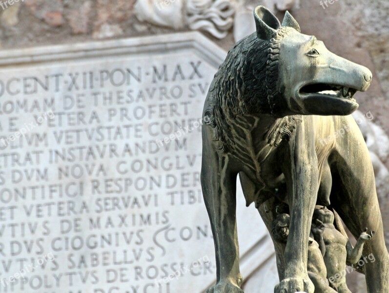 She-wolf Capitol Rome Free Photos