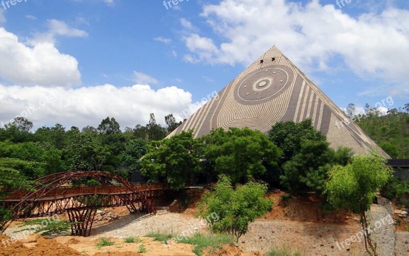 Giant Pyramid Meditation Yoga Pyramid Valley Karnataka