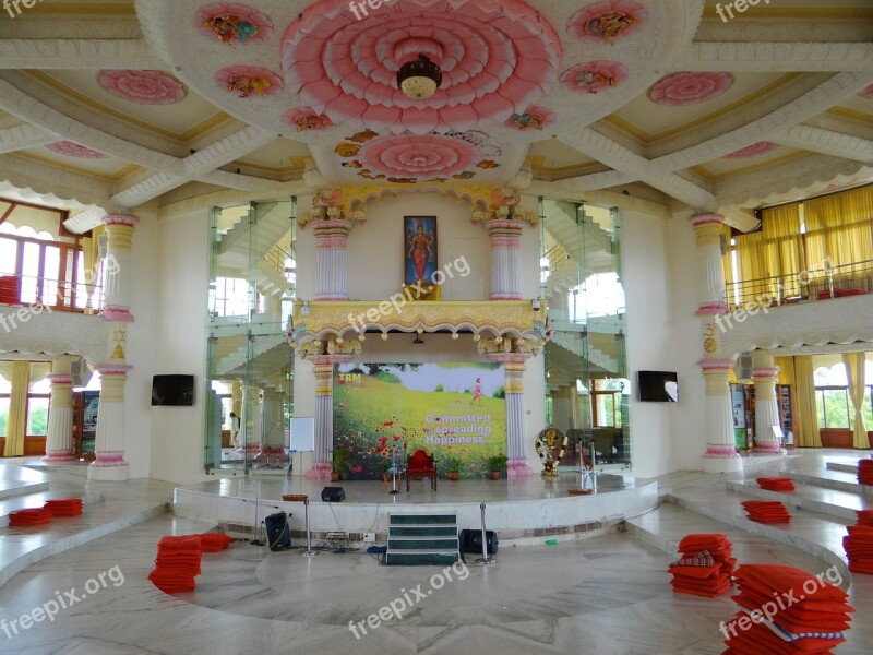 Art Of Living International Center Meditation Hall Interior Spirituality