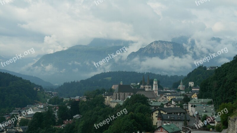 Berchtesgaden Market Market Town Southern Germany Bavaria