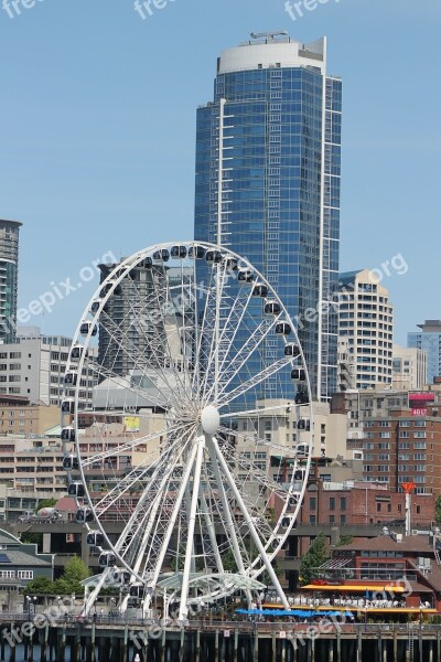 Seattle Wheel Ferris Wheel Attraction Pier 57