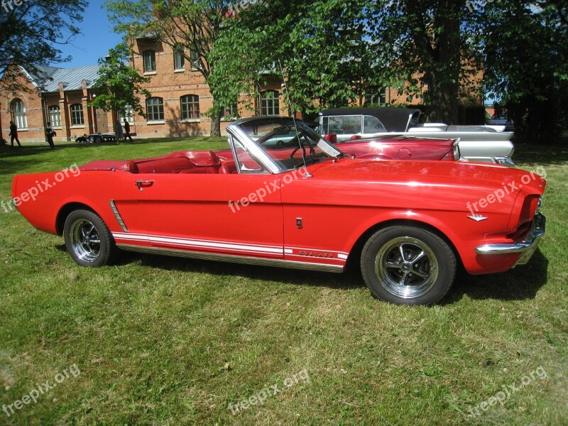 House Mustang Car Red Summer