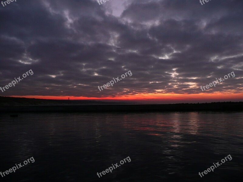 Ustka The Baltic Sea Sunset Free Photos