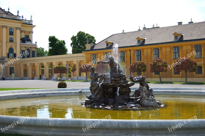 Vienna Schönbrunn Fountain Sunny Water