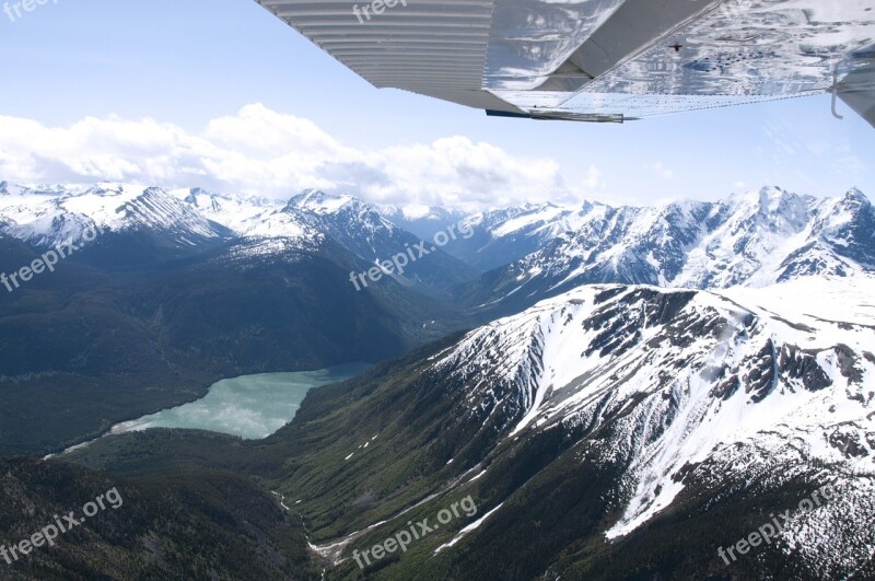 Mountain Range British Columbia Aerial Canada Pacific Coast