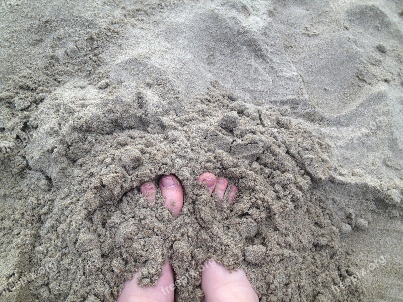 Sand Feet Toes Beach Fun