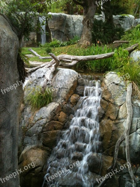 Waterfall Lush Water Free Photos