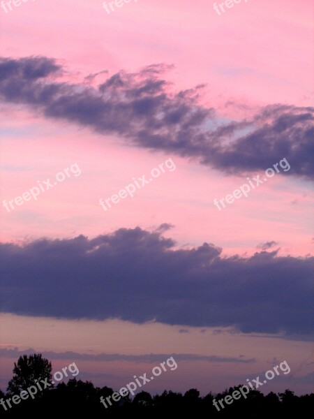 Abendstimmung Clouds Sunset Dusk Sky