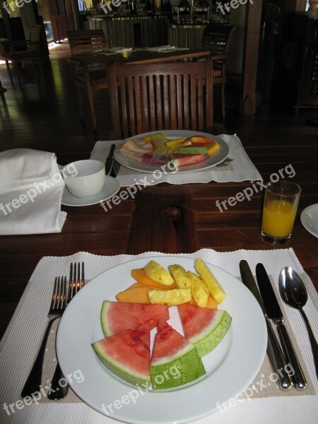 Breakfast Fruit Watermelon Healthy Free Photos